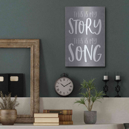 Luxe Metal Art 'This Is My Story' by Kate Sherrill, Metal Wall Art,12x16