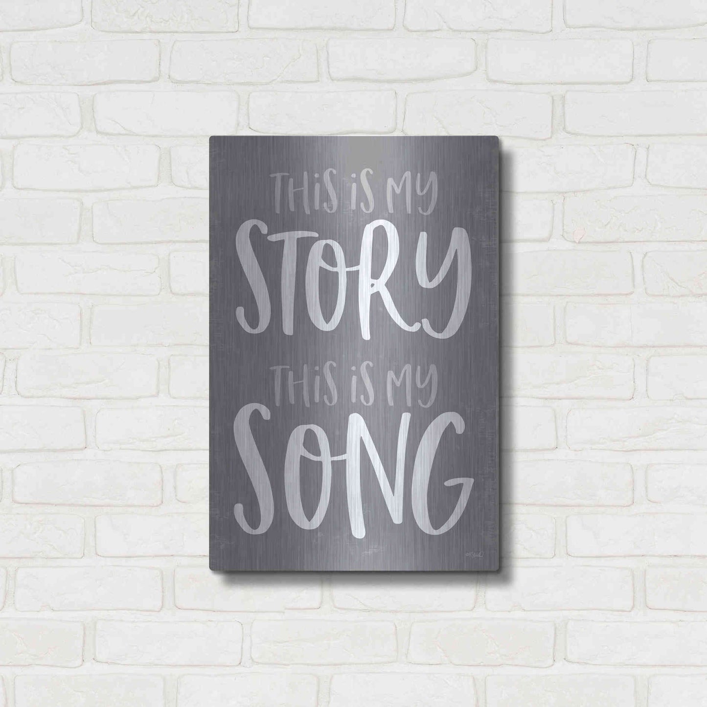 Luxe Metal Art 'This Is My Story' by Kate Sherrill, Metal Wall Art,16x24