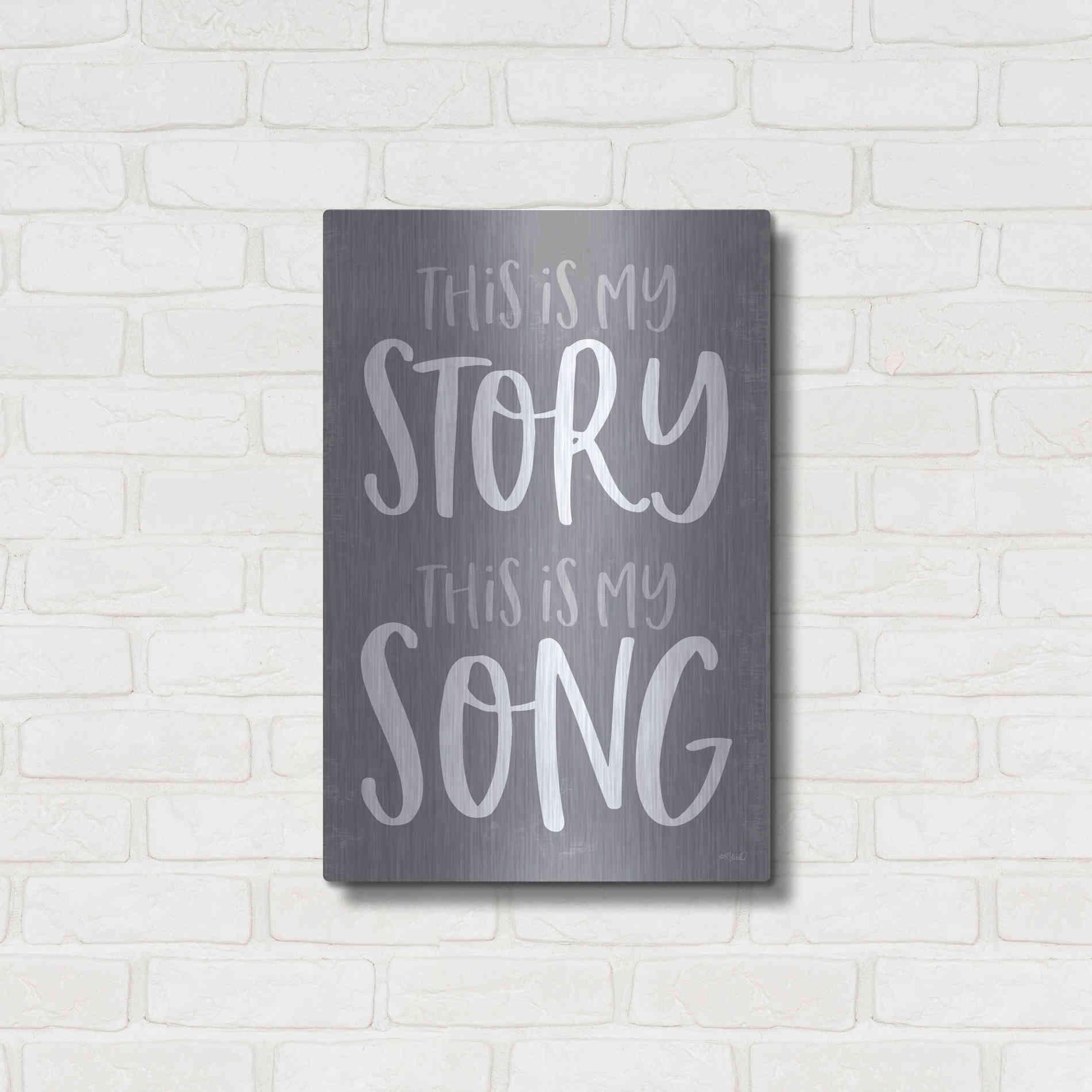 Luxe Metal Art 'This Is My Story' by Kate Sherrill, Metal Wall Art,16x24