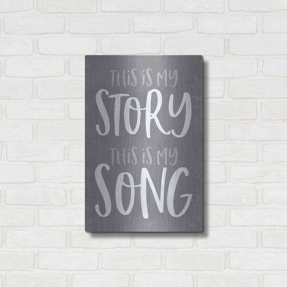Luxe Metal Art 'This Is My Story' by Kate Sherrill, Metal Wall Art,16x24