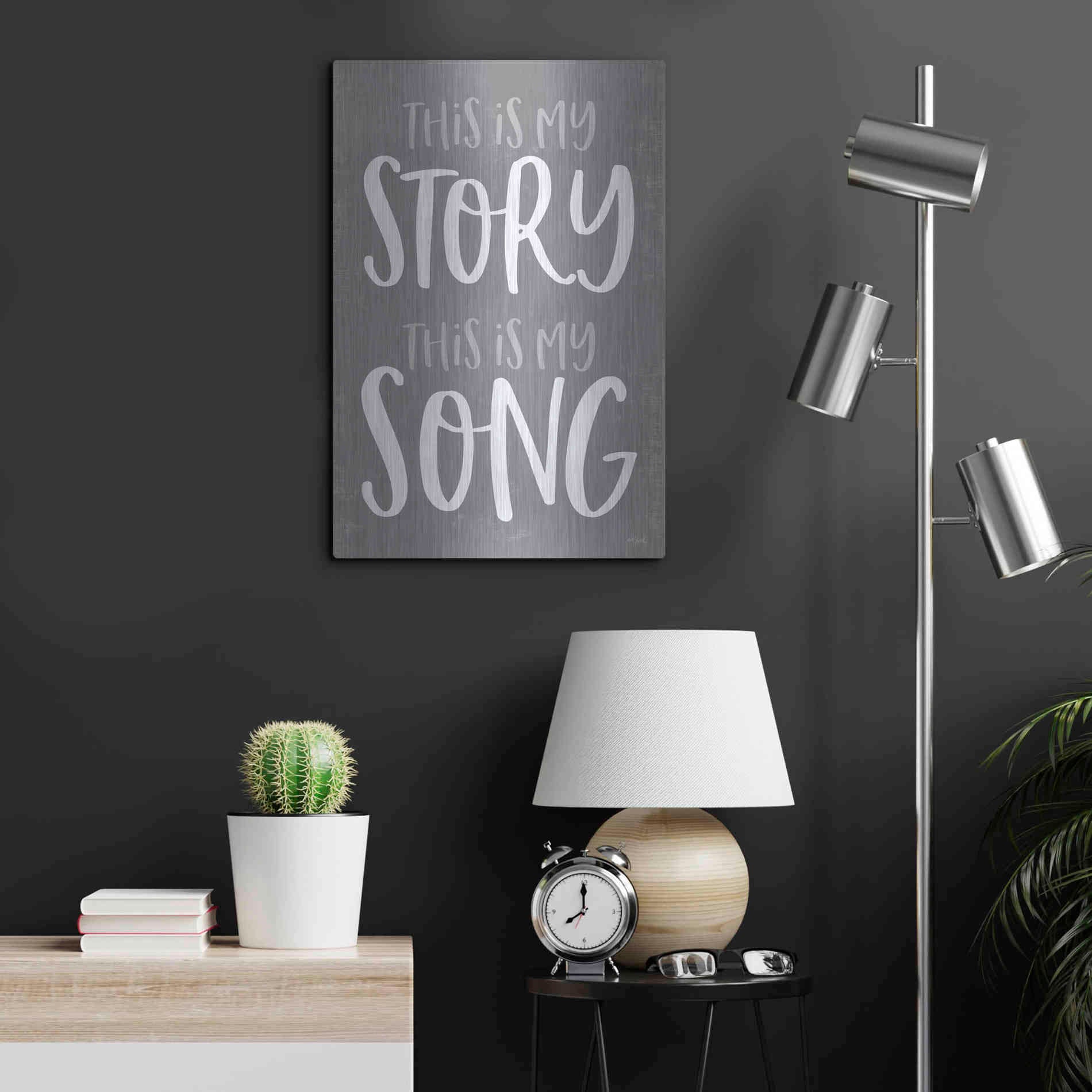 Luxe Metal Art 'This Is My Story' by Kate Sherrill, Metal Wall Art,16x24