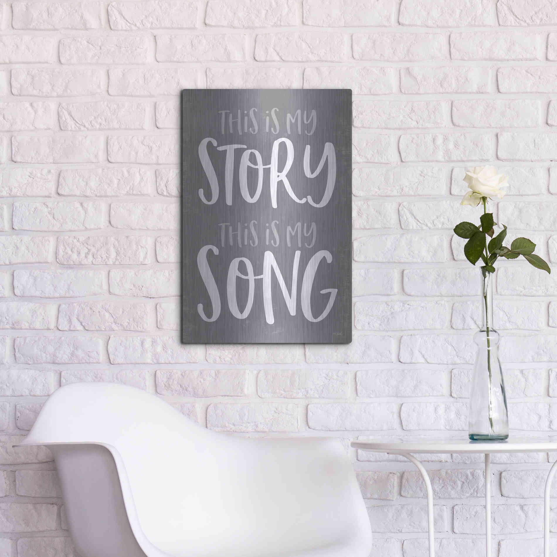 Luxe Metal Art 'This Is My Story' by Kate Sherrill, Metal Wall Art,16x24