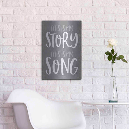 Luxe Metal Art 'This Is My Story' by Kate Sherrill, Metal Wall Art,16x24