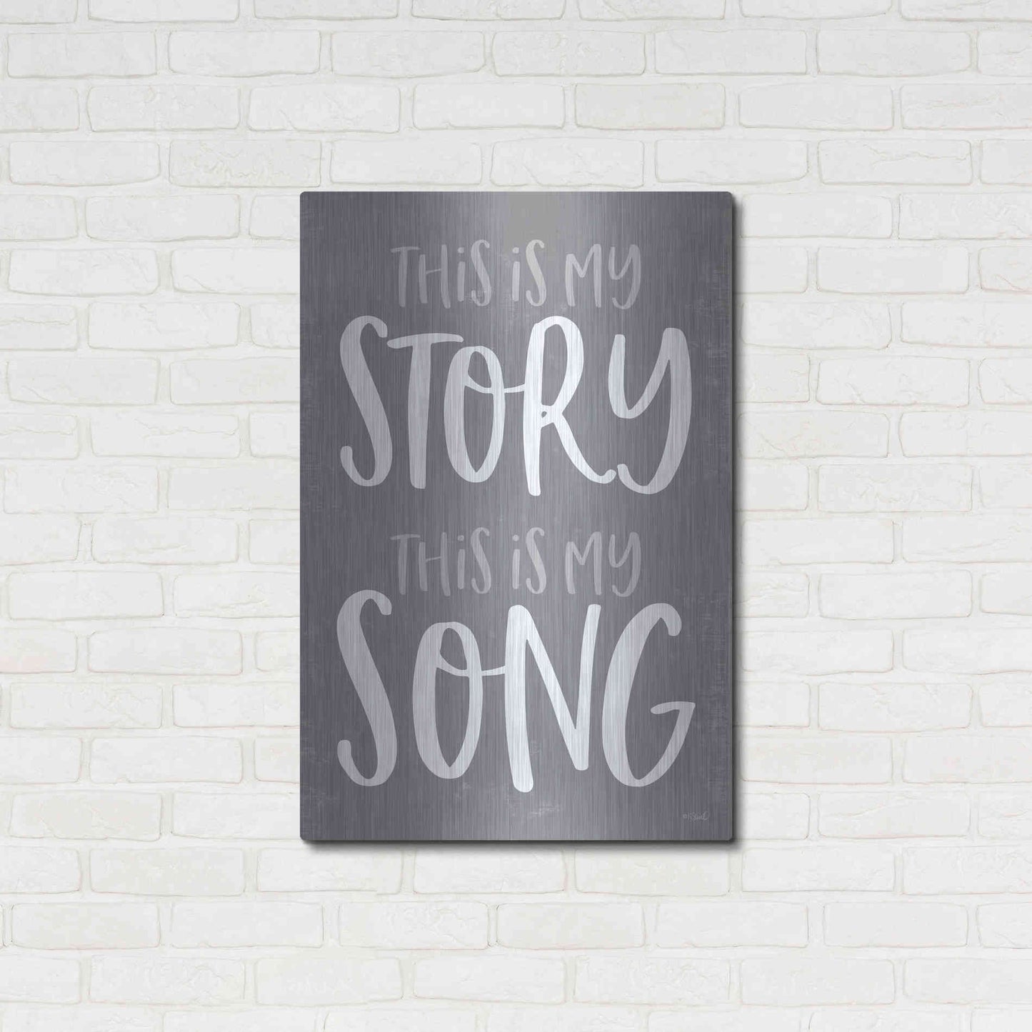 Luxe Metal Art 'This Is My Story' by Kate Sherrill, Metal Wall Art,24x36