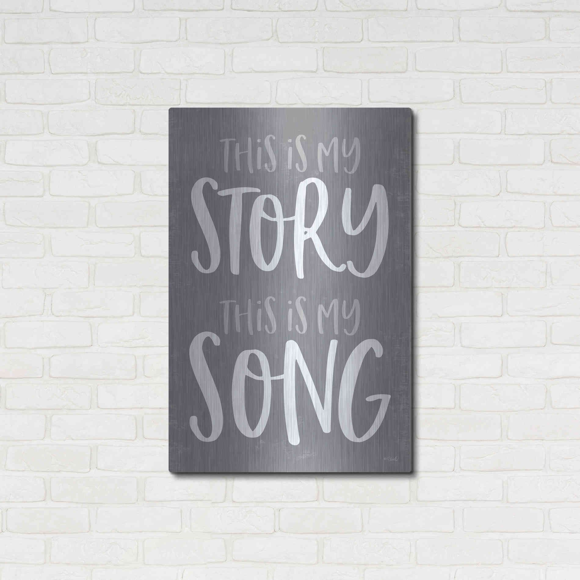 Luxe Metal Art 'This Is My Story' by Kate Sherrill, Metal Wall Art,24x36