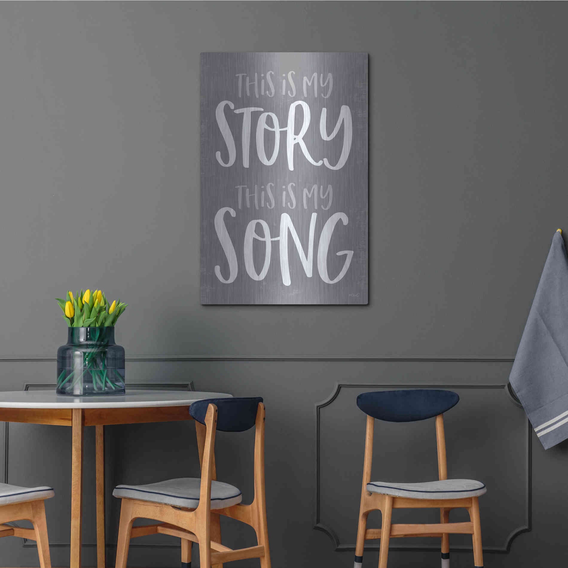 Luxe Metal Art 'This Is My Story' by Kate Sherrill, Metal Wall Art,24x36