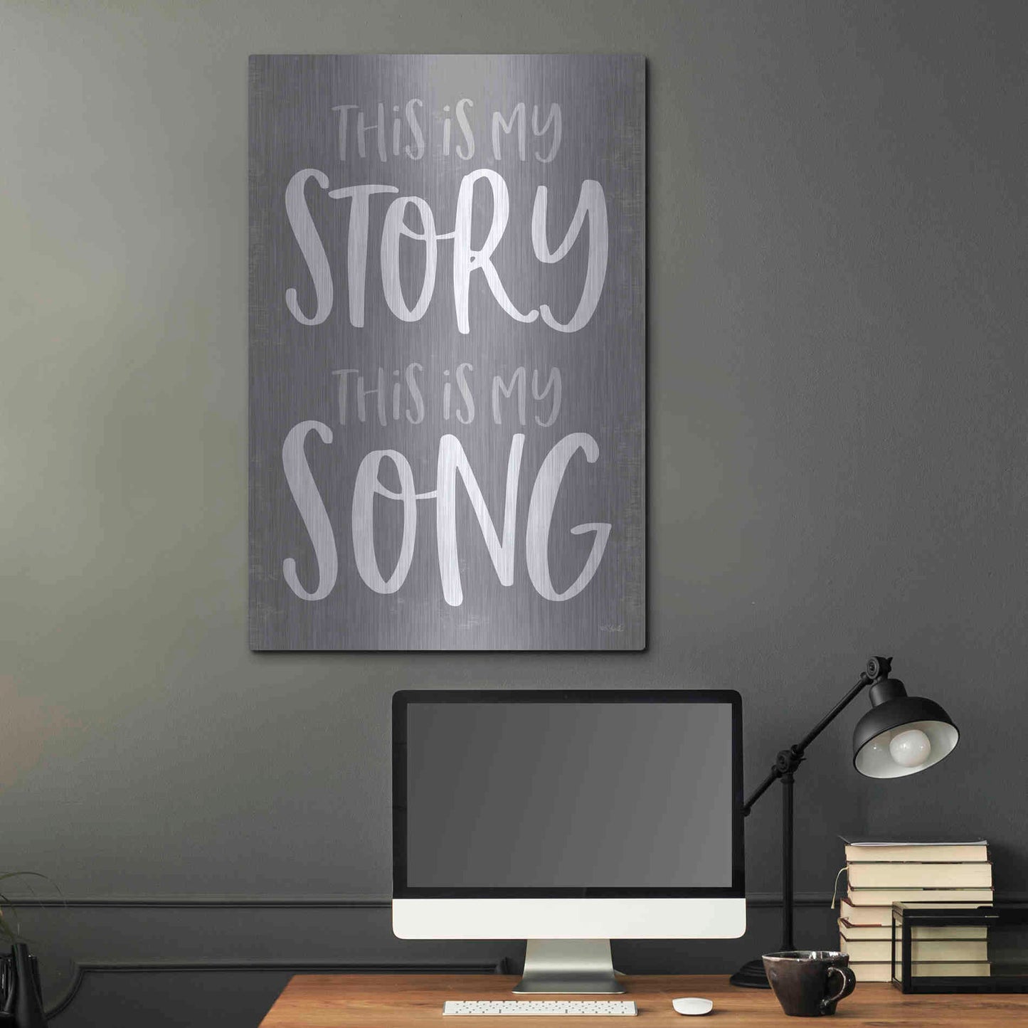 Luxe Metal Art 'This Is My Story' by Kate Sherrill, Metal Wall Art,24x36