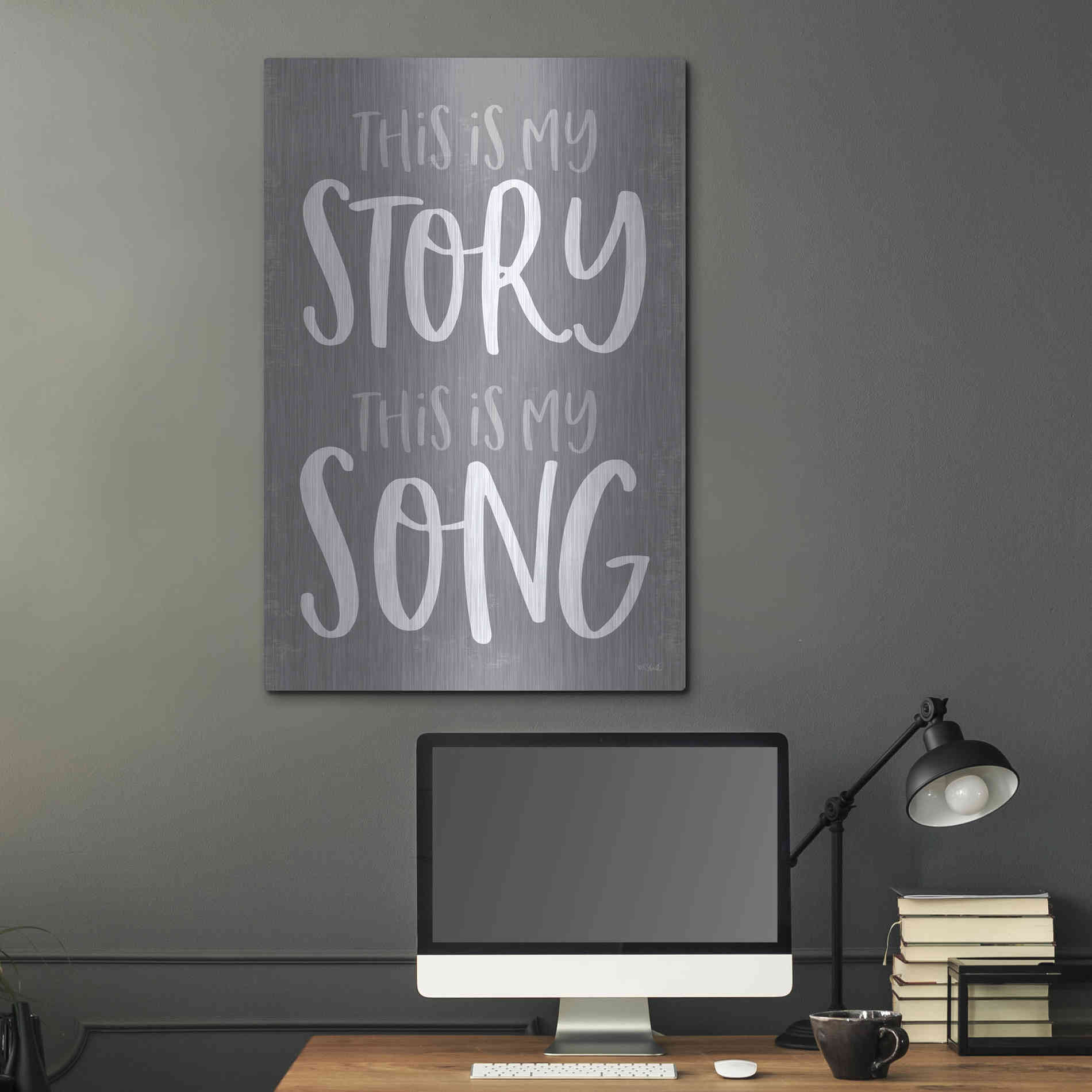 Luxe Metal Art 'This Is My Story' by Kate Sherrill, Metal Wall Art,24x36