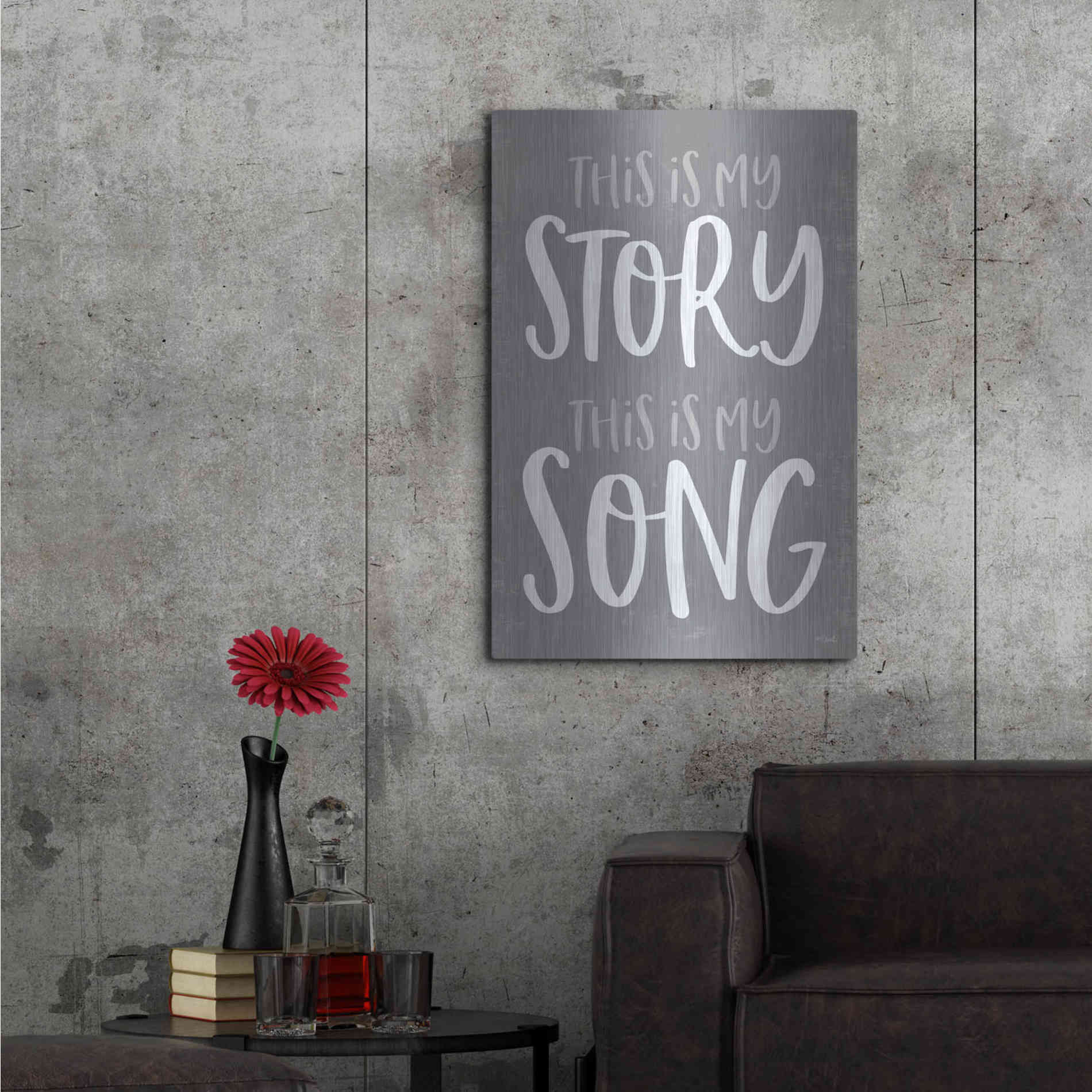 Luxe Metal Art 'This Is My Story' by Kate Sherrill, Metal Wall Art,24x36