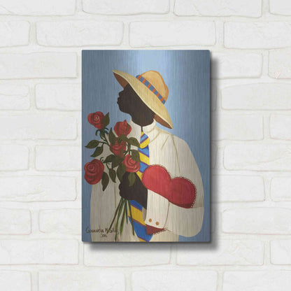 Luxe Metal Art 'My Love For You' by Cassandra Gillens, Metal Wall Art,12x16