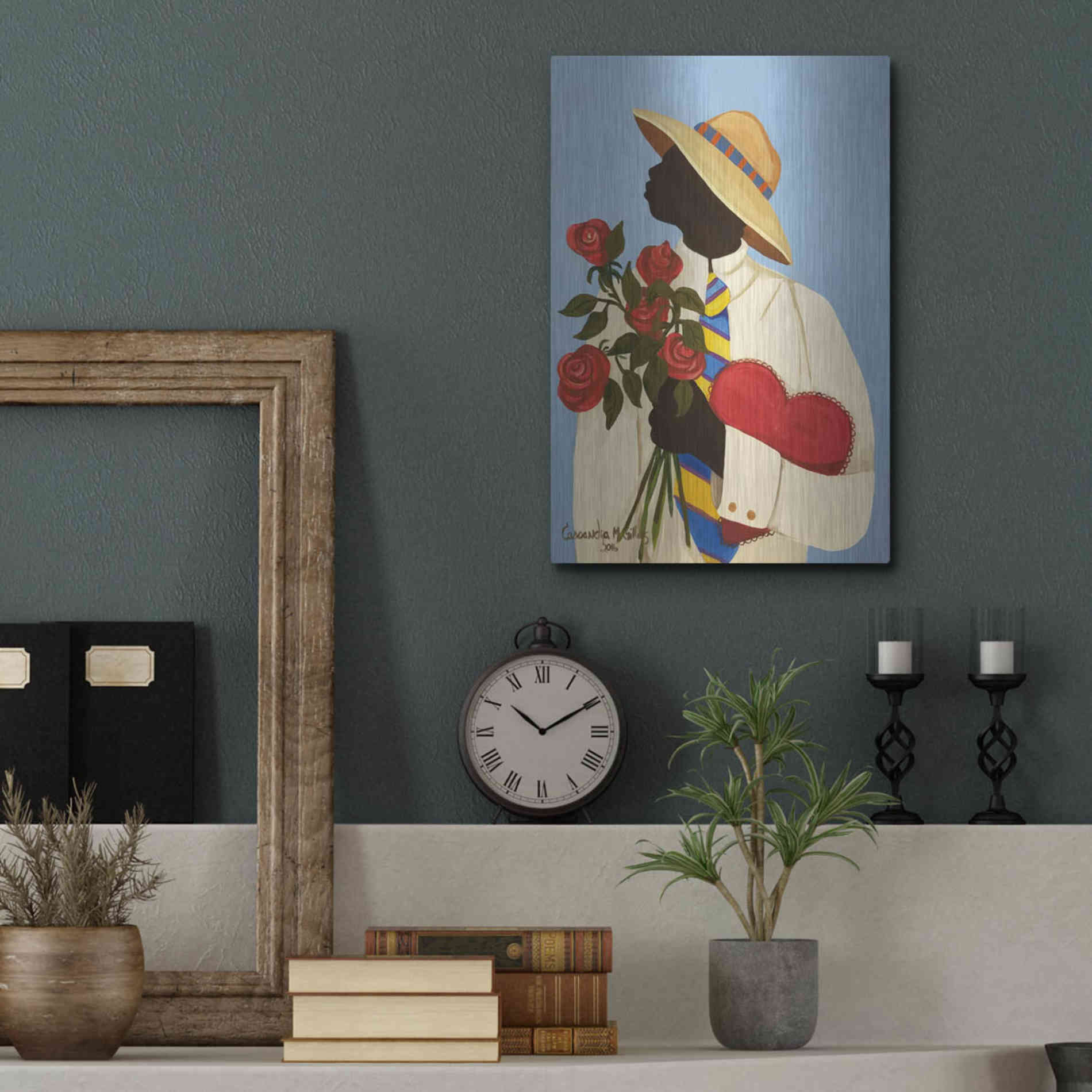 Luxe Metal Art 'My Love For You' by Cassandra Gillens, Metal Wall Art,12x16