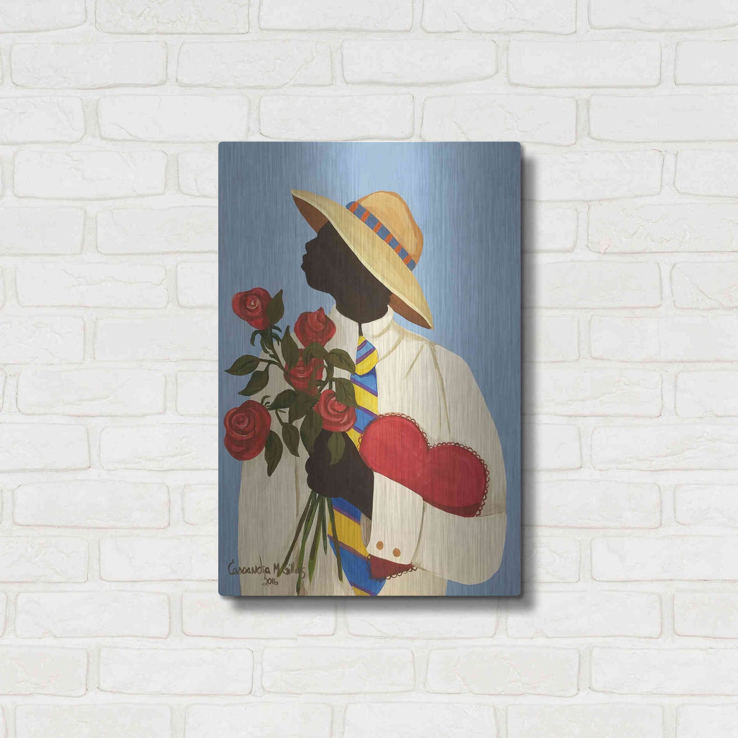 Luxe Metal Art 'My Love For You' by Cassandra Gillens, Metal Wall Art,16x24