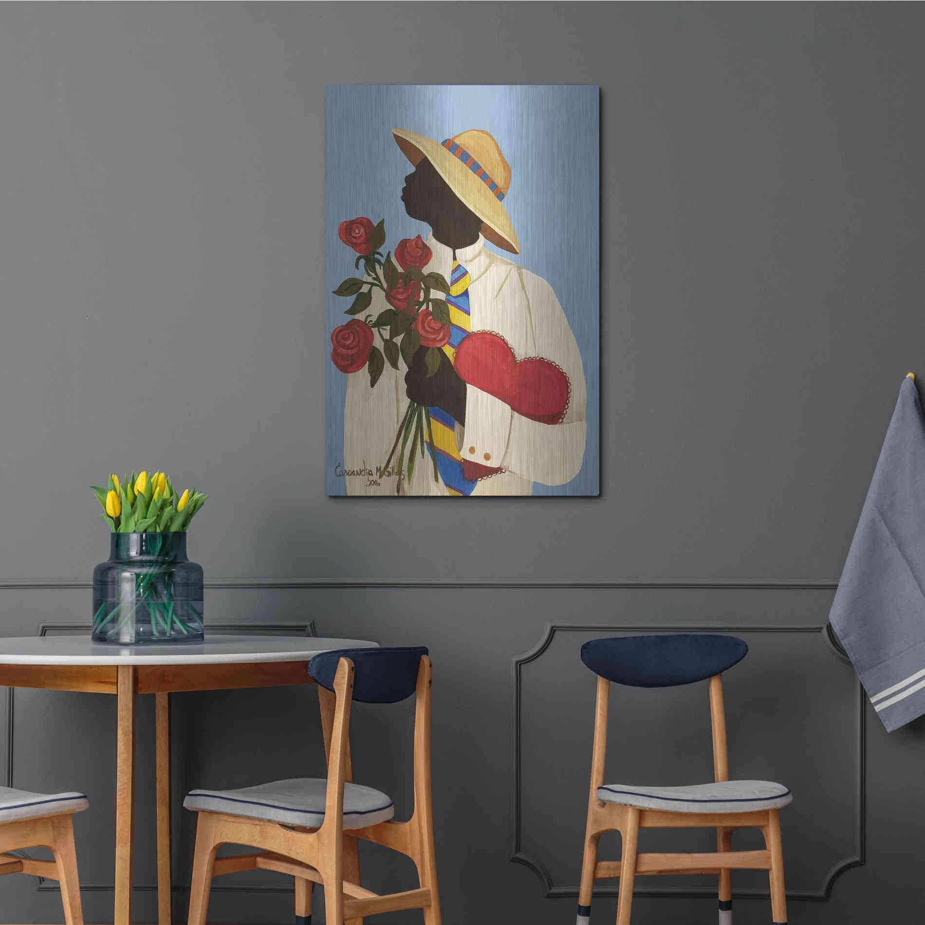 Luxe Metal Art 'My Love For You' by Cassandra Gillens, Metal Wall Art,24x36