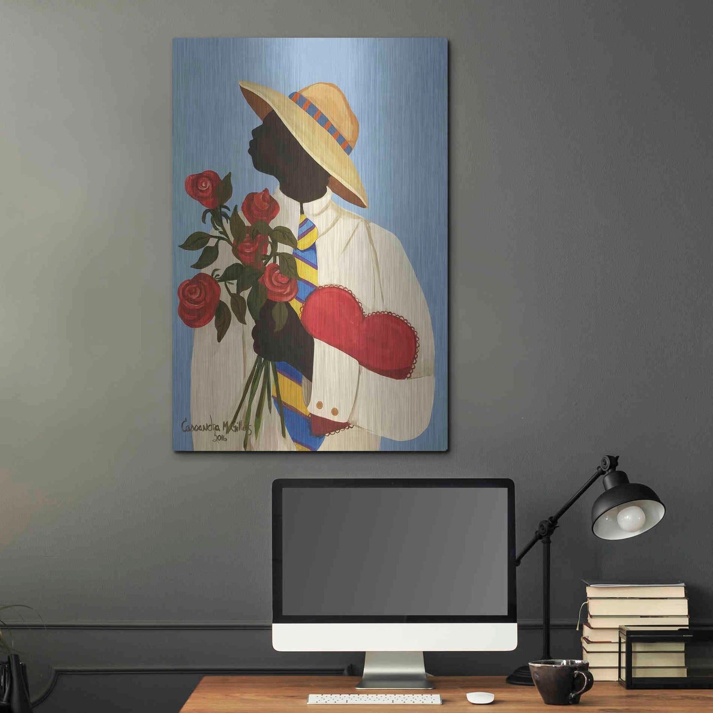 Luxe Metal Art 'My Love For You' by Cassandra Gillens, Metal Wall Art,24x36