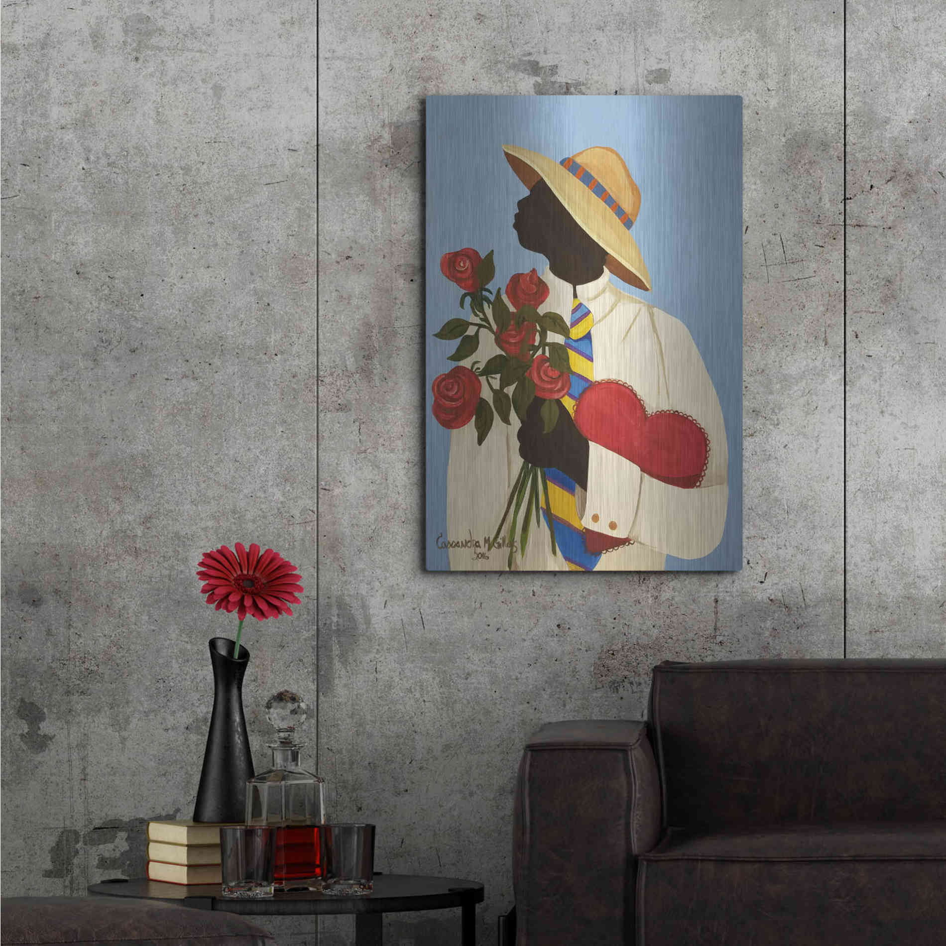 Luxe Metal Art 'My Love For You' by Cassandra Gillens, Metal Wall Art,24x36