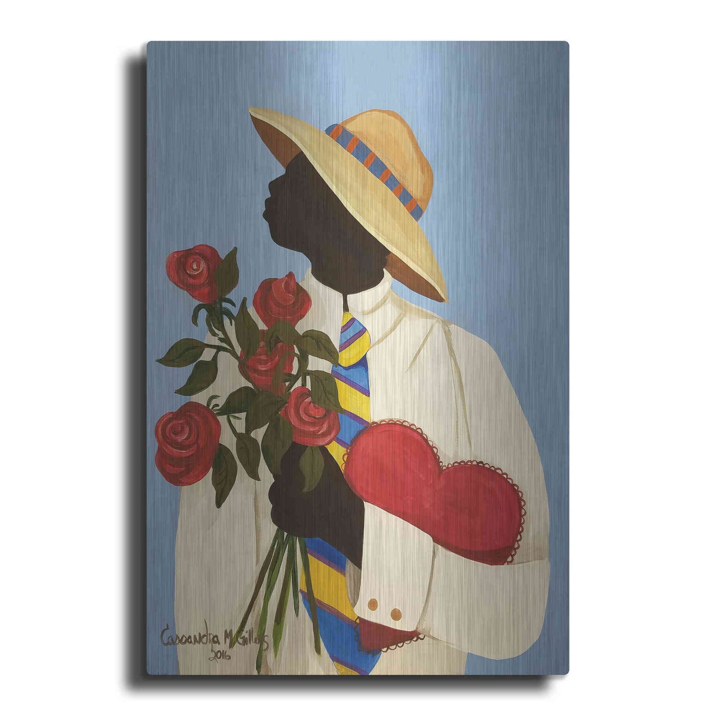 Luxe Metal Art 'My Love For You' by Cassandra Gillens, Metal Wall Art