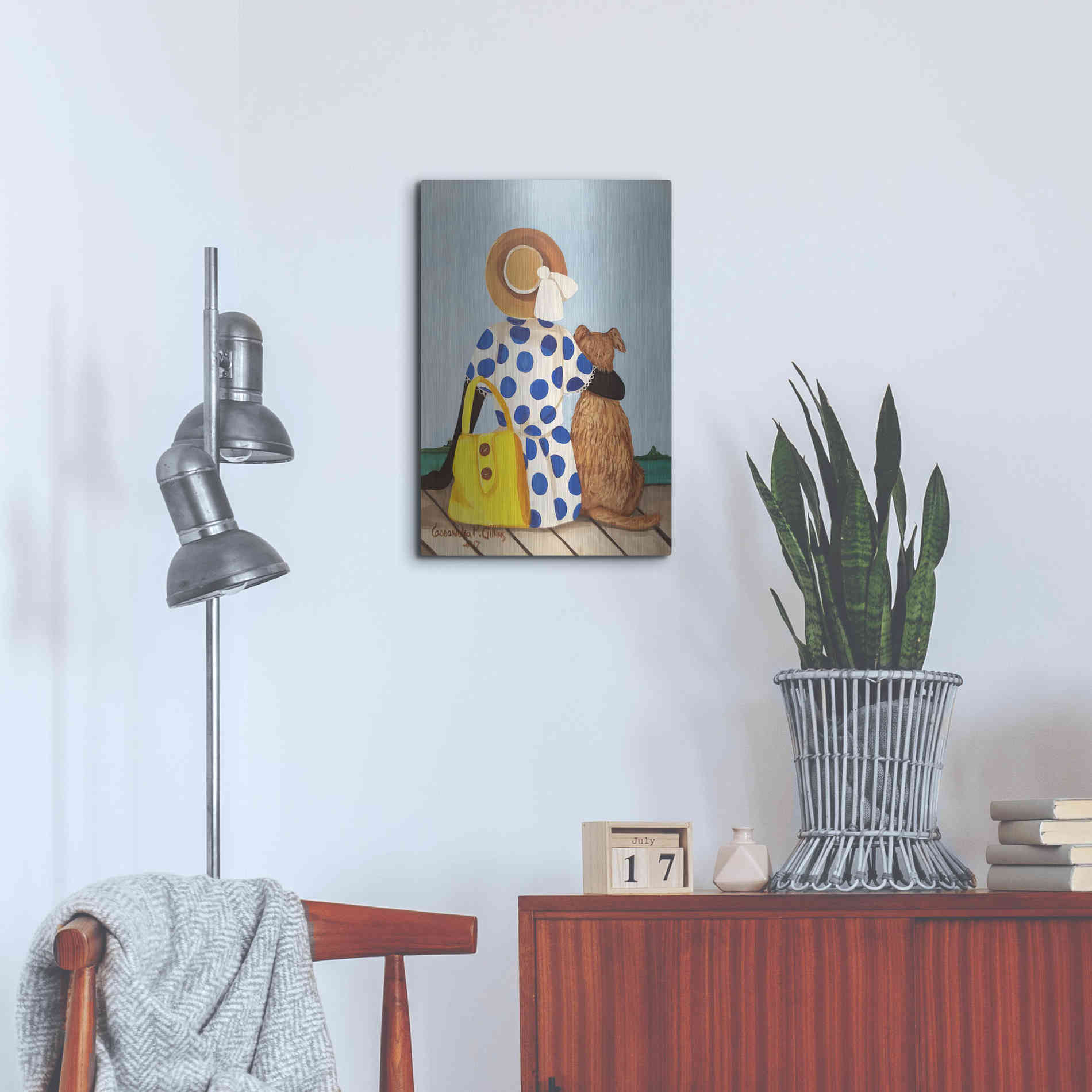 Luxe Metal Art 'My Friend' by Cassandra Gillens, Metal Wall Art,16x24