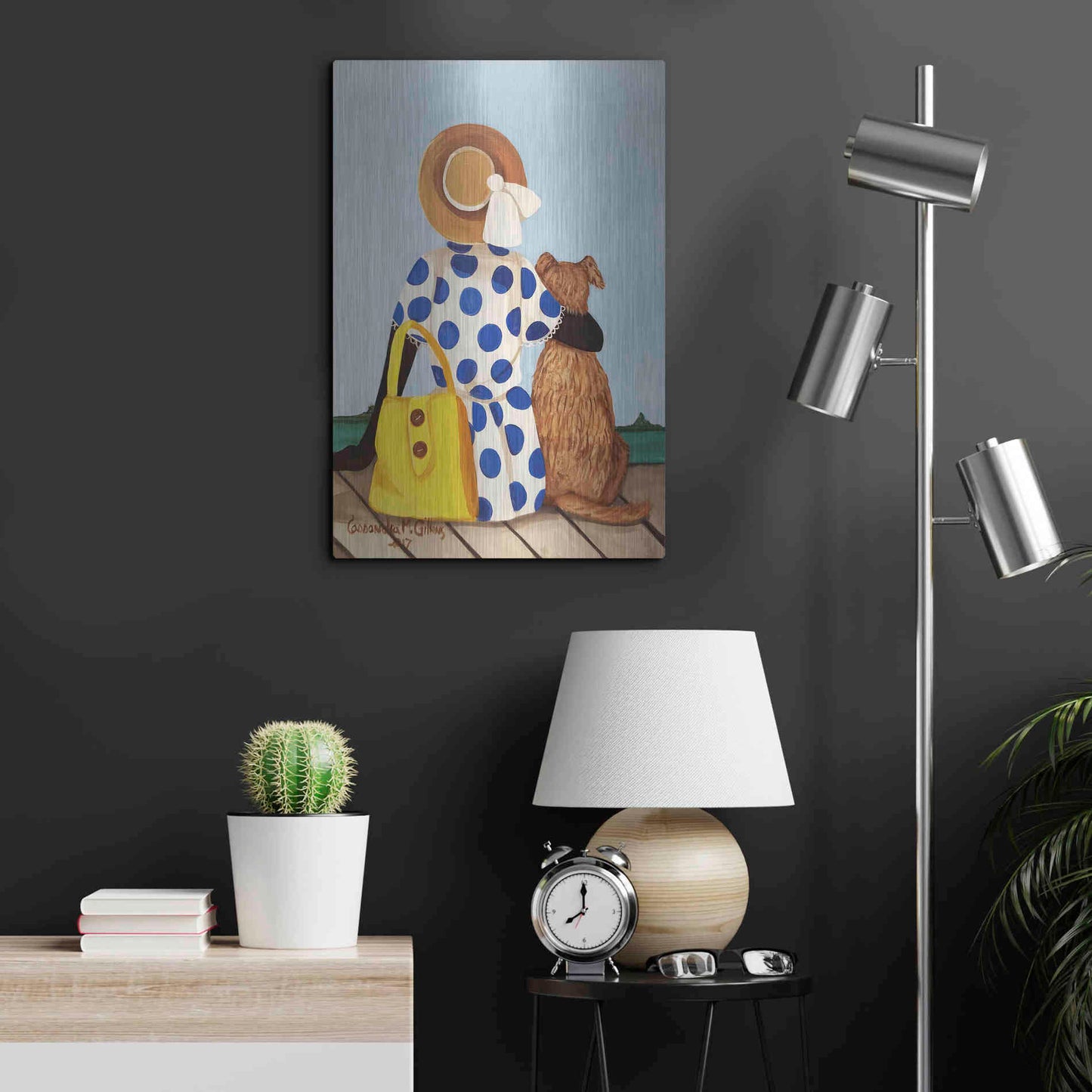 Luxe Metal Art 'My Friend' by Cassandra Gillens, Metal Wall Art,16x24