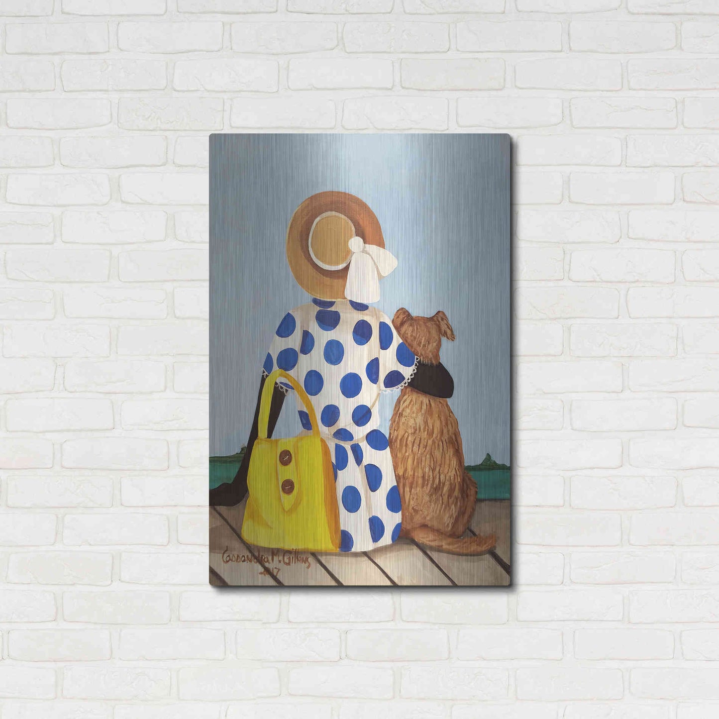 Luxe Metal Art 'My Friend' by Cassandra Gillens, Metal Wall Art,24x36