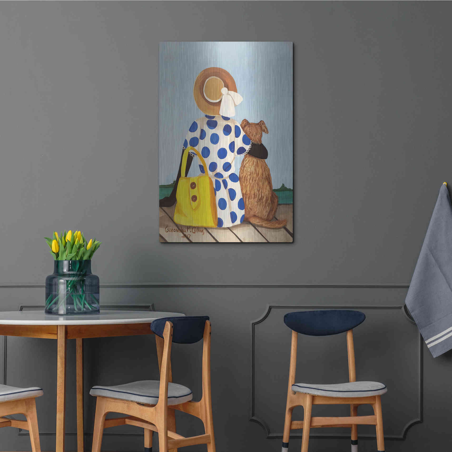 Luxe Metal Art 'My Friend' by Cassandra Gillens, Metal Wall Art,24x36