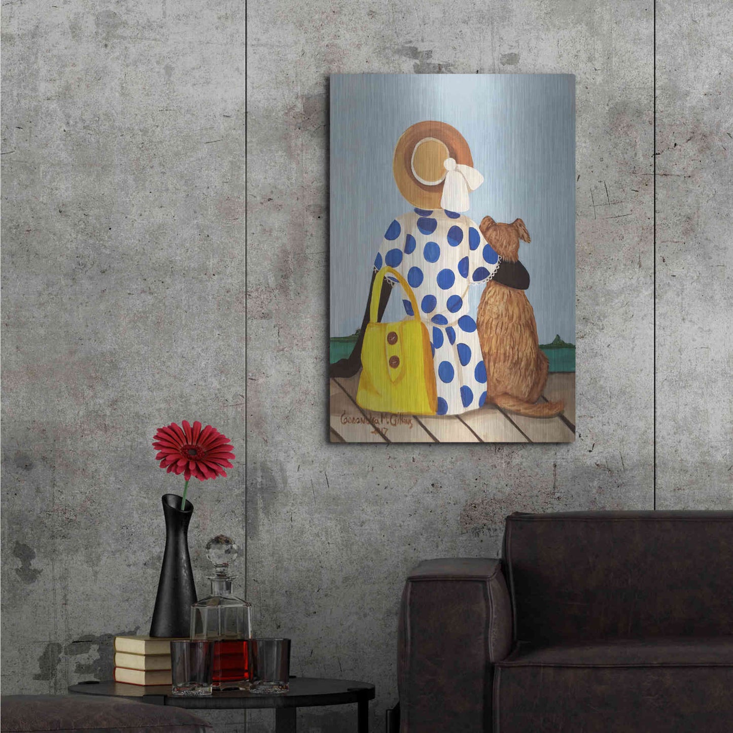 Luxe Metal Art 'My Friend' by Cassandra Gillens, Metal Wall Art,24x36