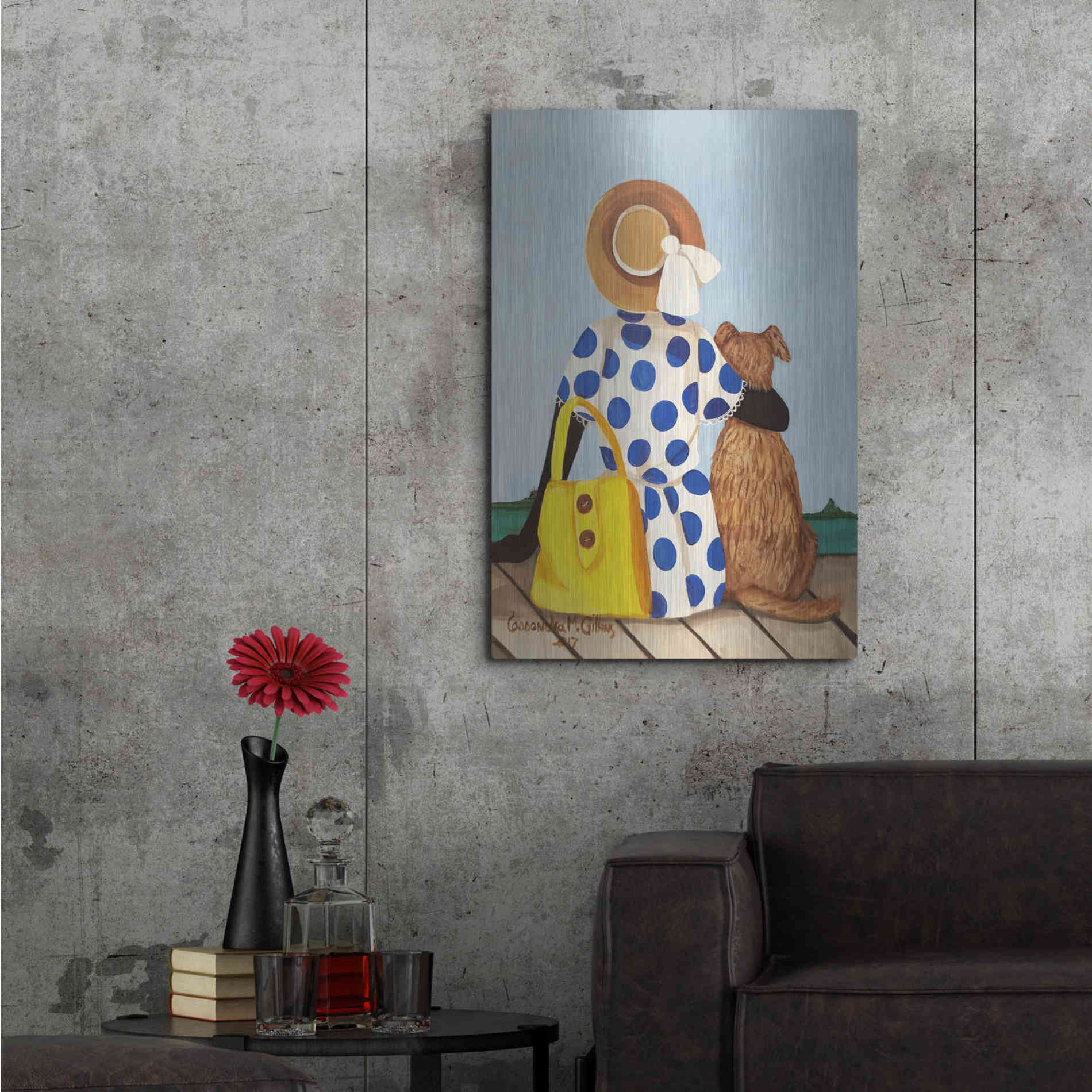 Luxe Metal Art 'My Friend' by Cassandra Gillens, Metal Wall Art,24x36