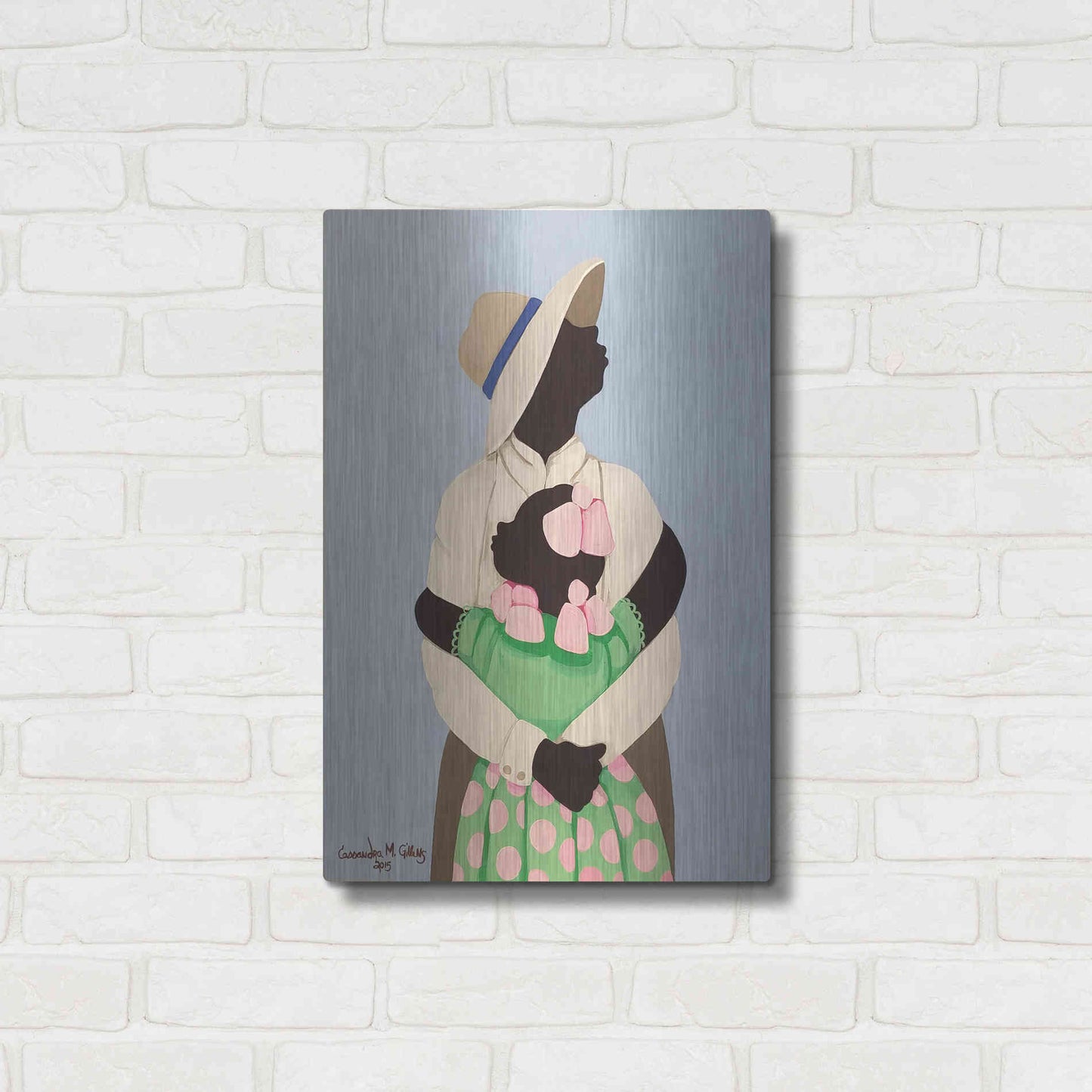 Luxe Metal Art 'Daddy' by Cassandra Gillens, Metal Wall Art,16x24