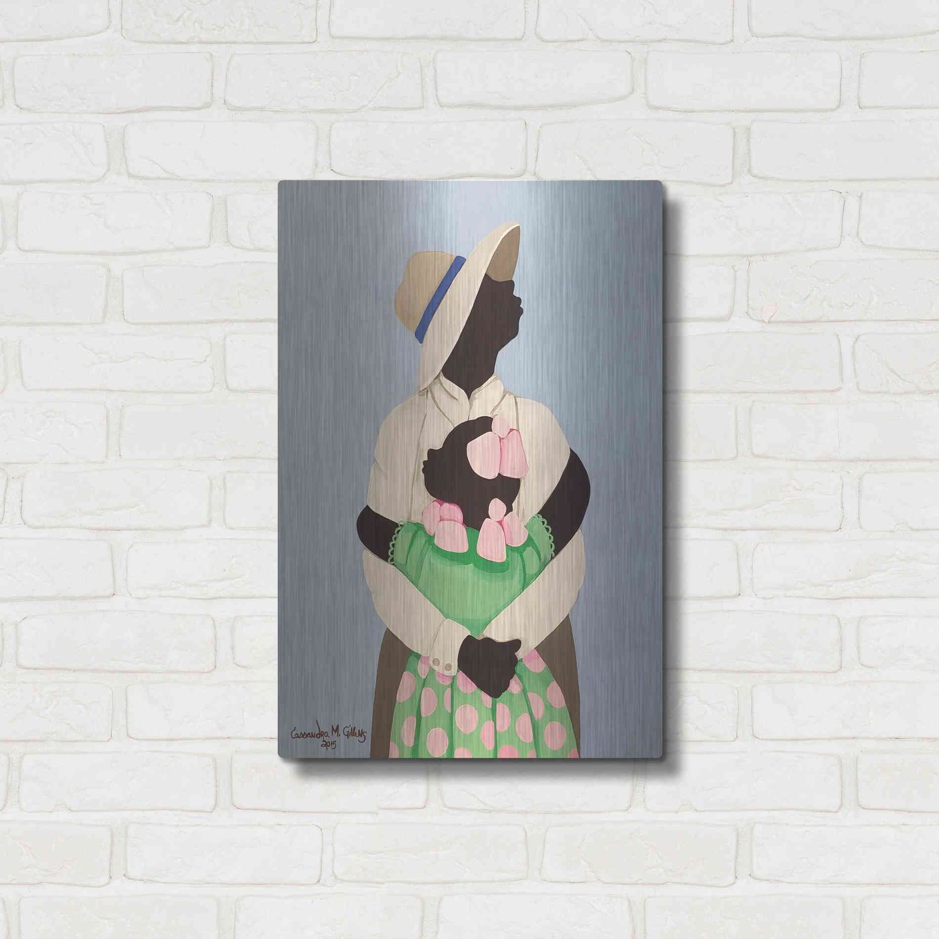 Luxe Metal Art 'Daddy' by Cassandra Gillens, Metal Wall Art,16x24