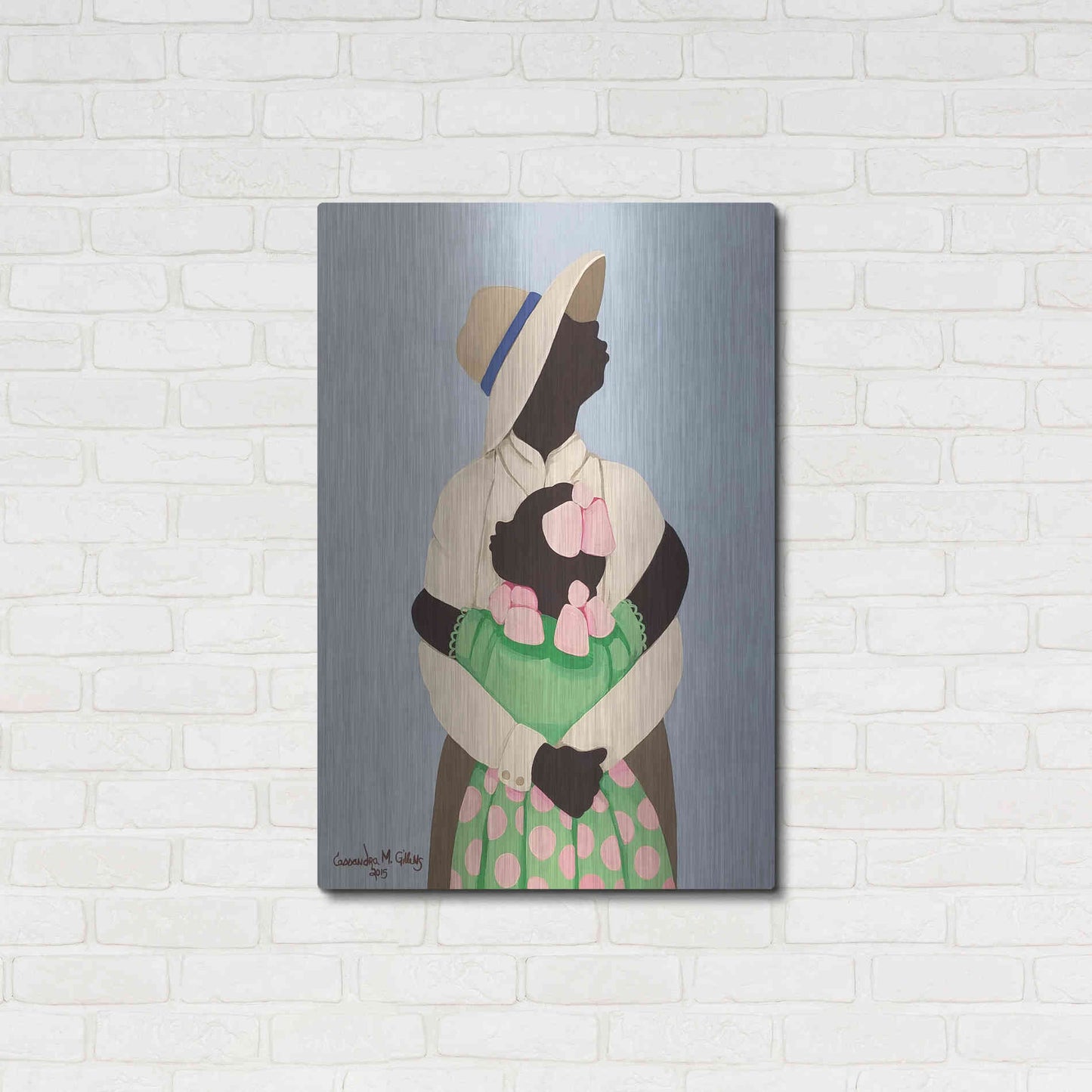 Luxe Metal Art 'Daddy' by Cassandra Gillens, Metal Wall Art,24x36