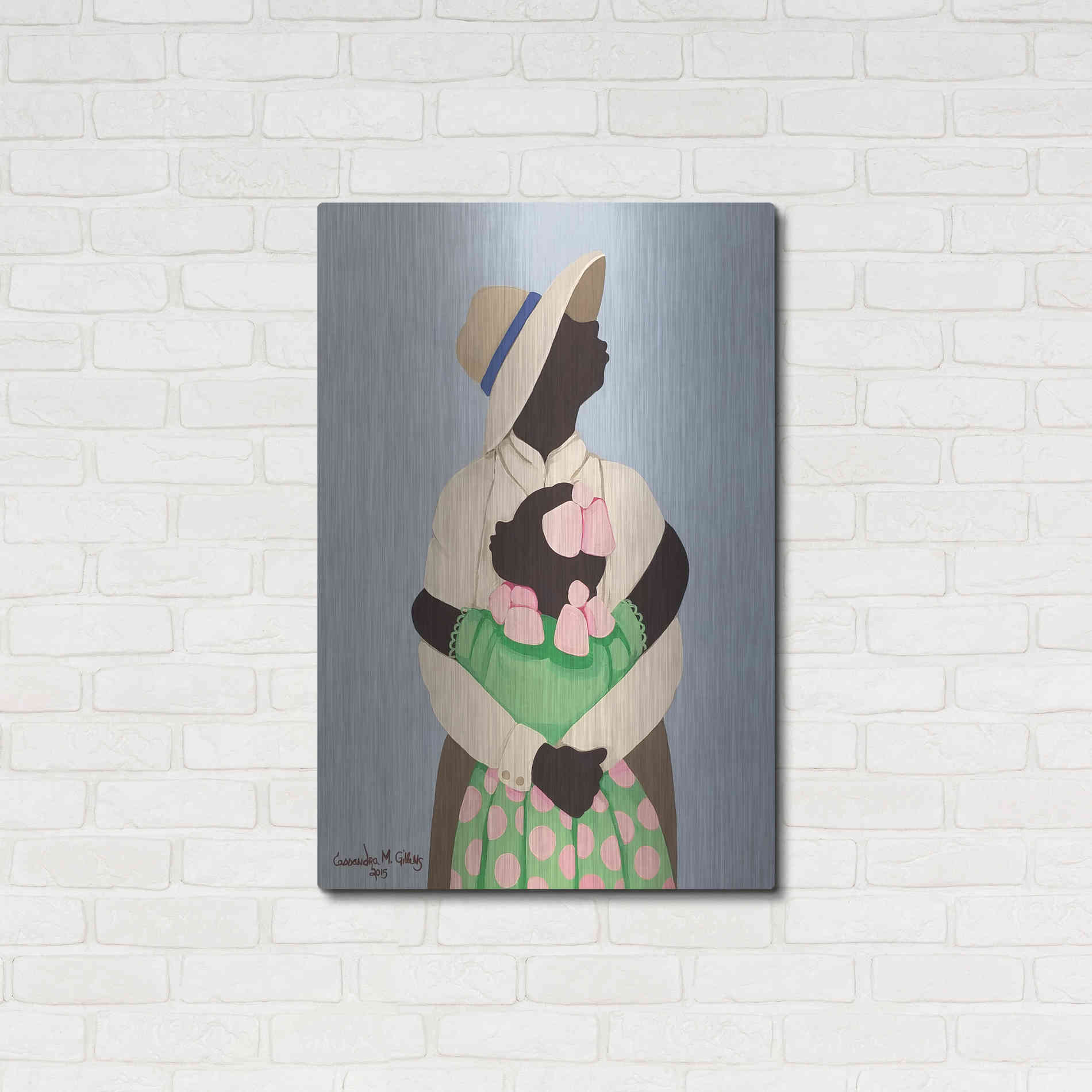 Luxe Metal Art 'Daddy' by Cassandra Gillens, Metal Wall Art,24x36