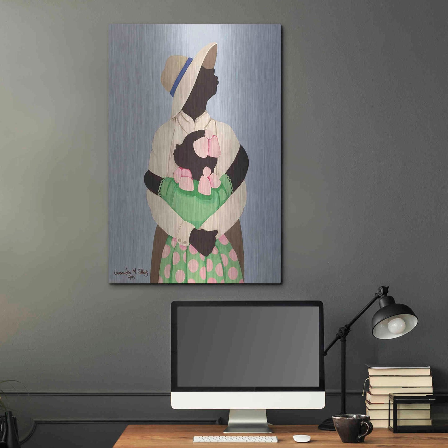 Luxe Metal Art 'Daddy' by Cassandra Gillens, Metal Wall Art,24x36