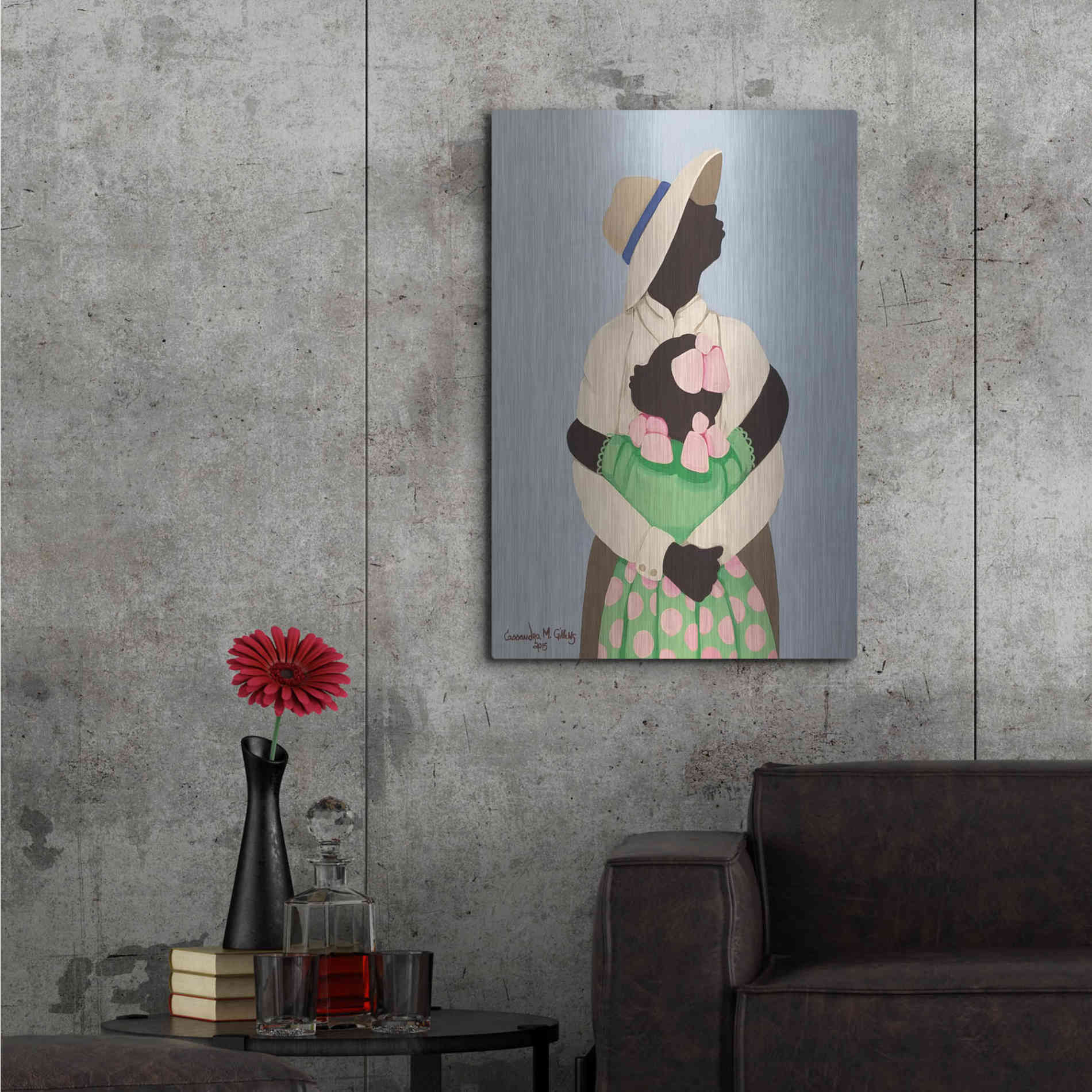 Luxe Metal Art 'Daddy' by Cassandra Gillens, Metal Wall Art,24x36