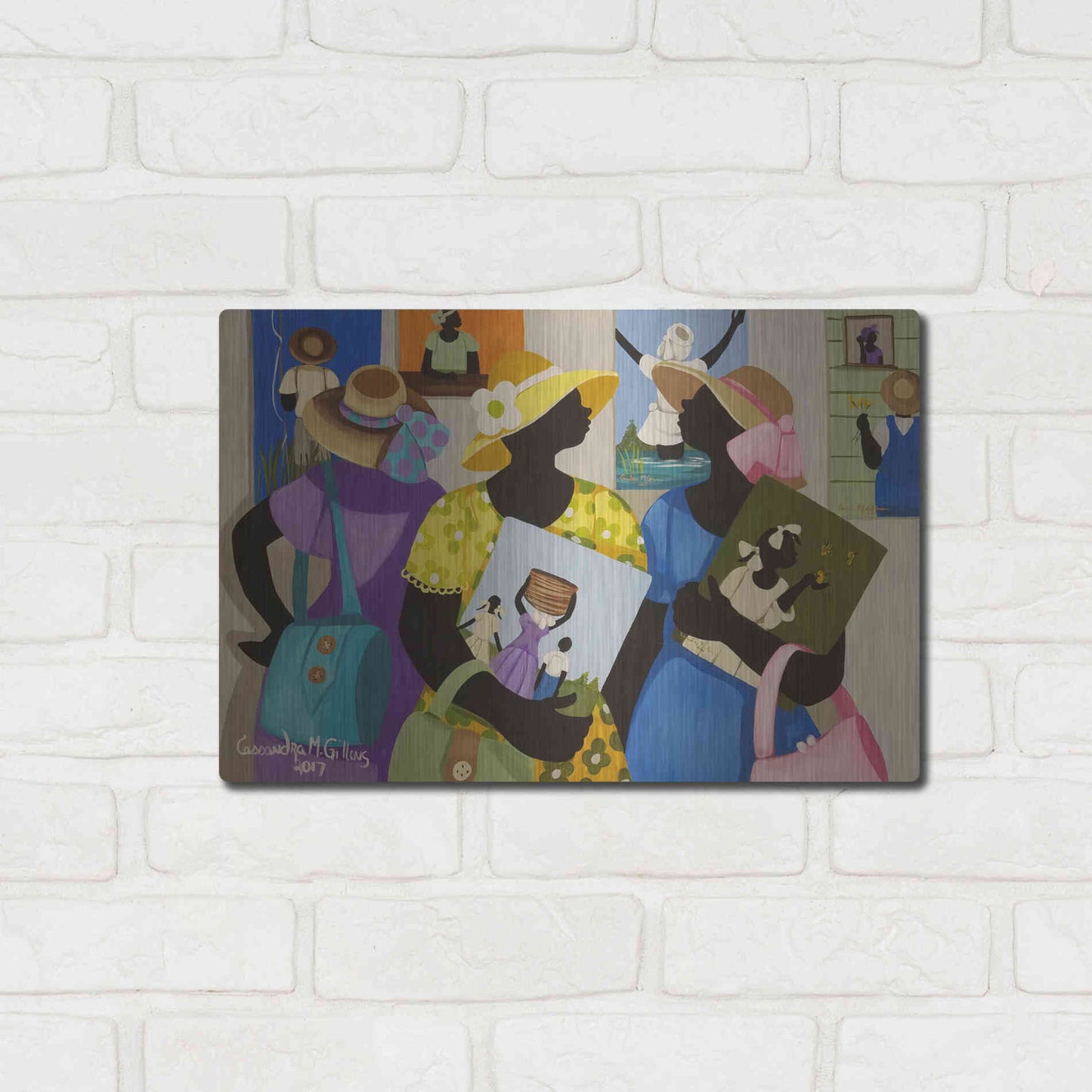 Luxe Metal Art 'Buy Art' by Cassandra Gillens, Metal Wall Art,16x12