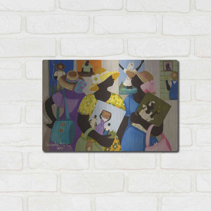 Luxe Metal Art 'Buy Art' by Cassandra Gillens, Metal Wall Art,16x12