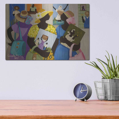 Luxe Metal Art 'Buy Art' by Cassandra Gillens, Metal Wall Art,16x12