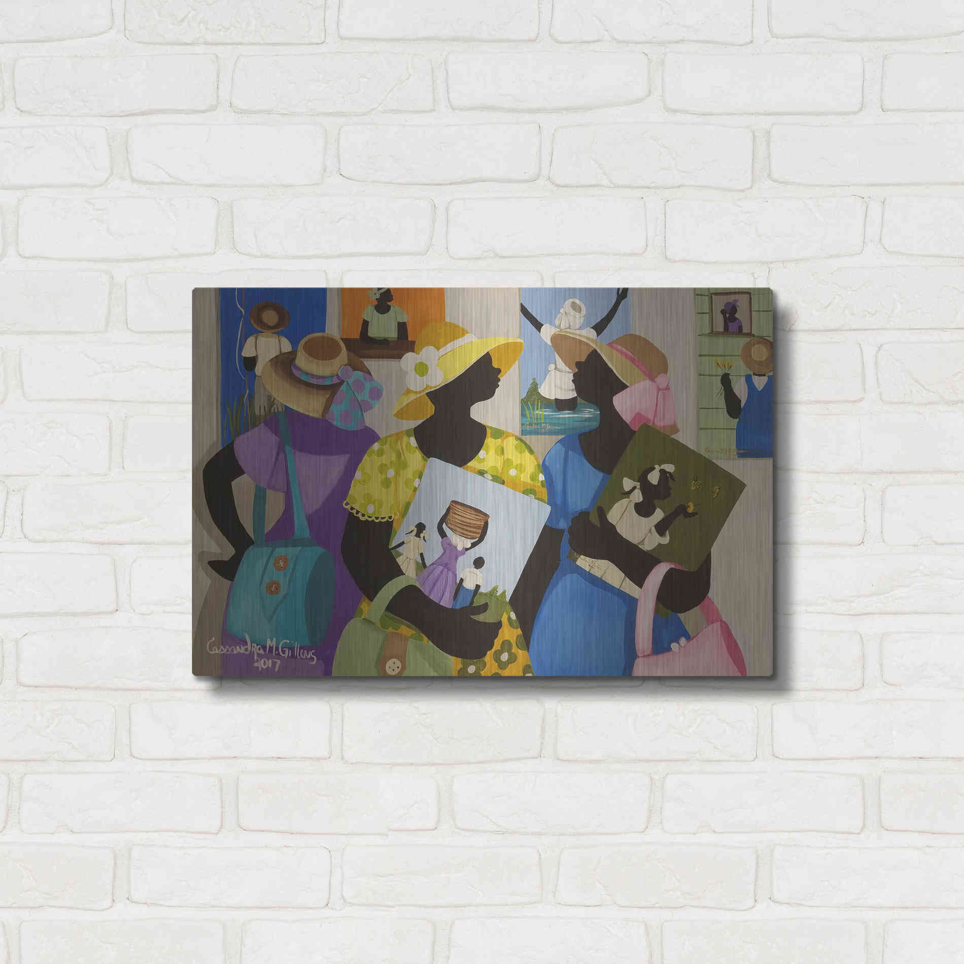 Luxe Metal Art 'Buy Art' by Cassandra Gillens, Metal Wall Art,24x16