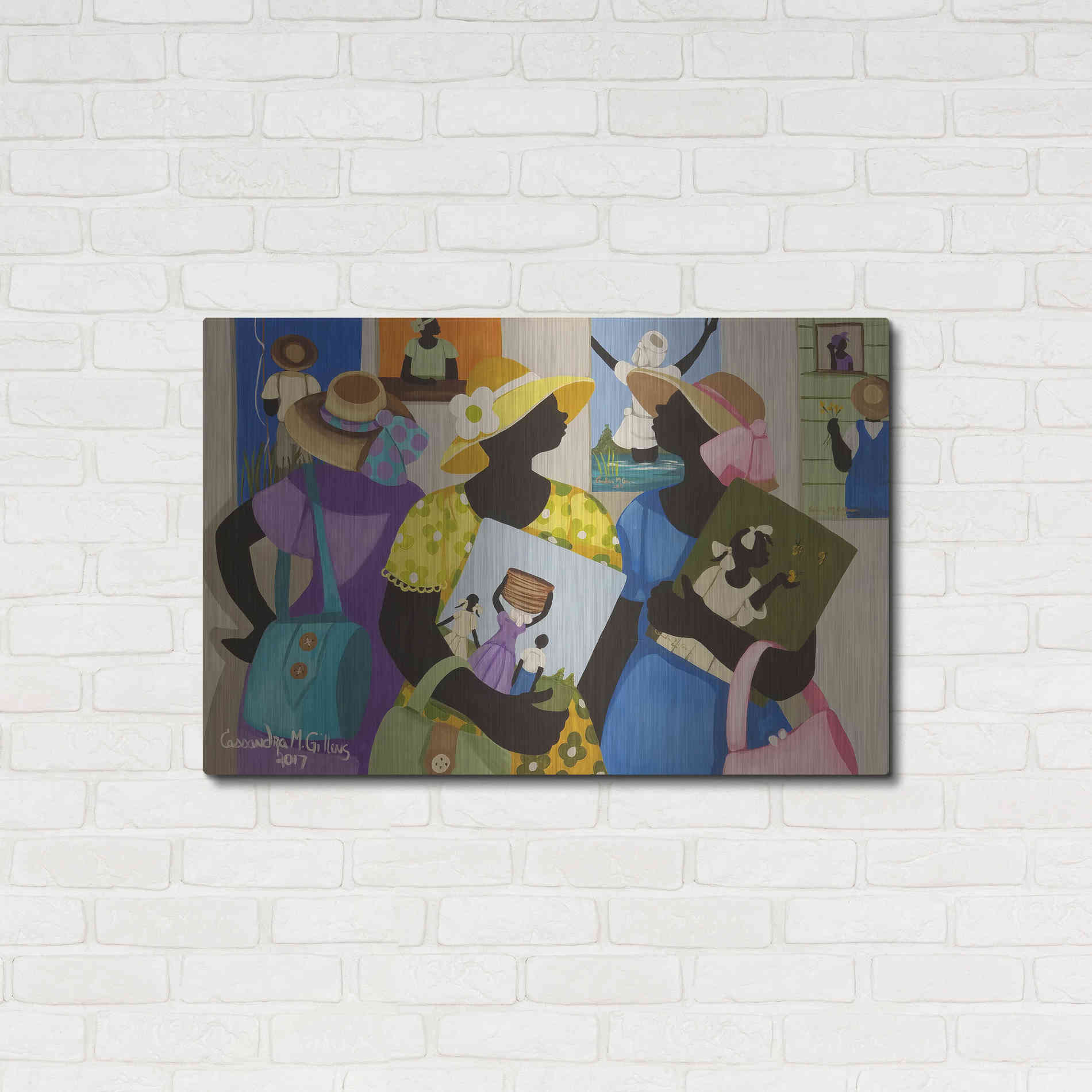 Luxe Metal Art 'Buy Art' by Cassandra Gillens, Metal Wall Art,36x24