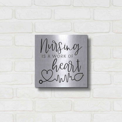 Luxe Metal Art 'Nursing a Work of Heart' by Lux + Me Designs, Metal Wall Art,12x12