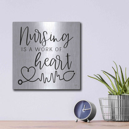 Luxe Metal Art 'Nursing a Work of Heart' by Lux + Me Designs, Metal Wall Art,12x12