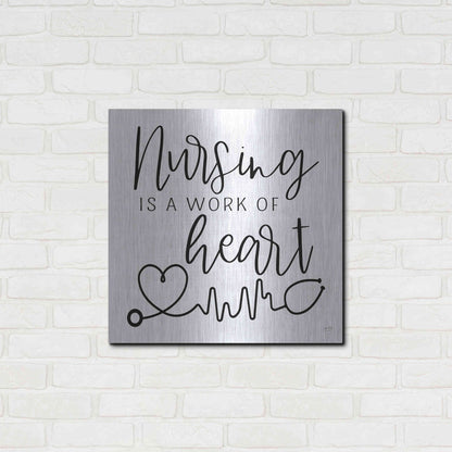 Luxe Metal Art 'Nursing a Work of Heart' by Lux + Me Designs, Metal Wall Art,24x24