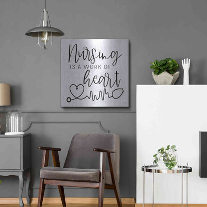 Luxe Metal Art 'Nursing a Work of Heart' by Lux + Me Designs, Metal Wall Art,24x24