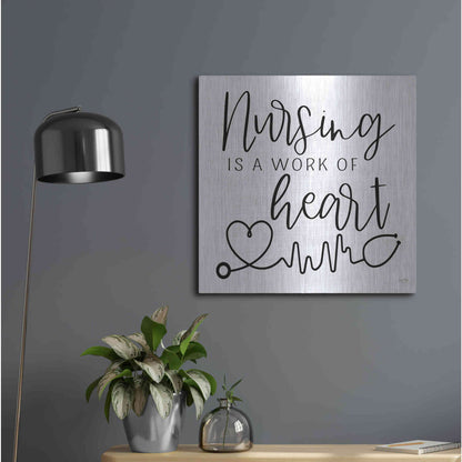 Luxe Metal Art 'Nursing a Work of Heart' by Lux + Me Designs, Metal Wall Art,24x24
