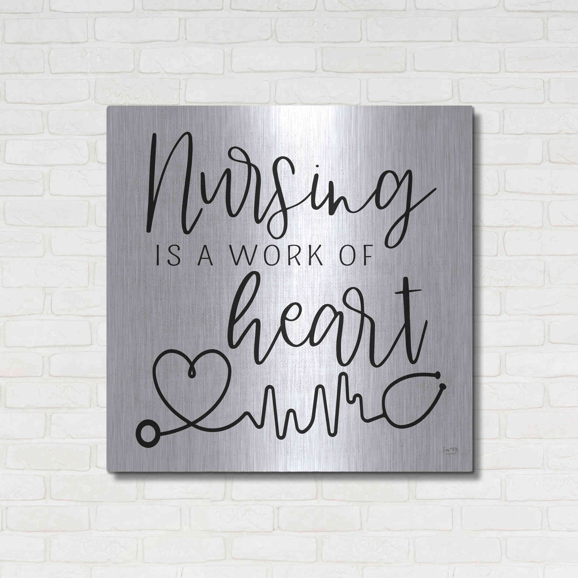 Luxe Metal Art 'Nursing a Work of Heart' by Lux + Me Designs, Metal Wall Art,36x36