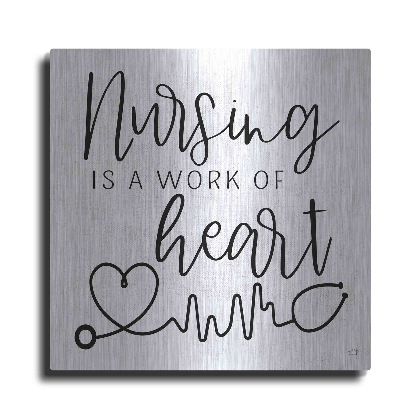 Luxe Metal Art 'Nursing a Work of Heart' by Lux + Me Designs, Metal Wall Art