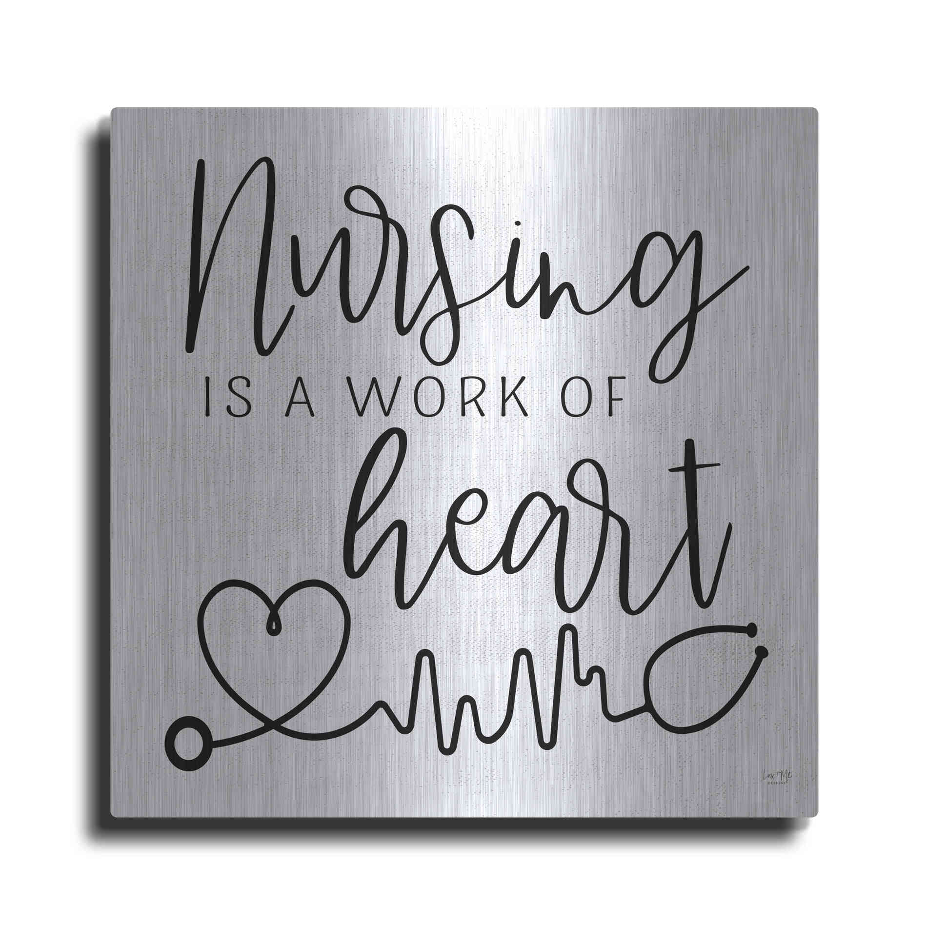 Luxe Metal Art 'Nursing a Work of Heart' by Lux + Me Designs, Metal Wall Art