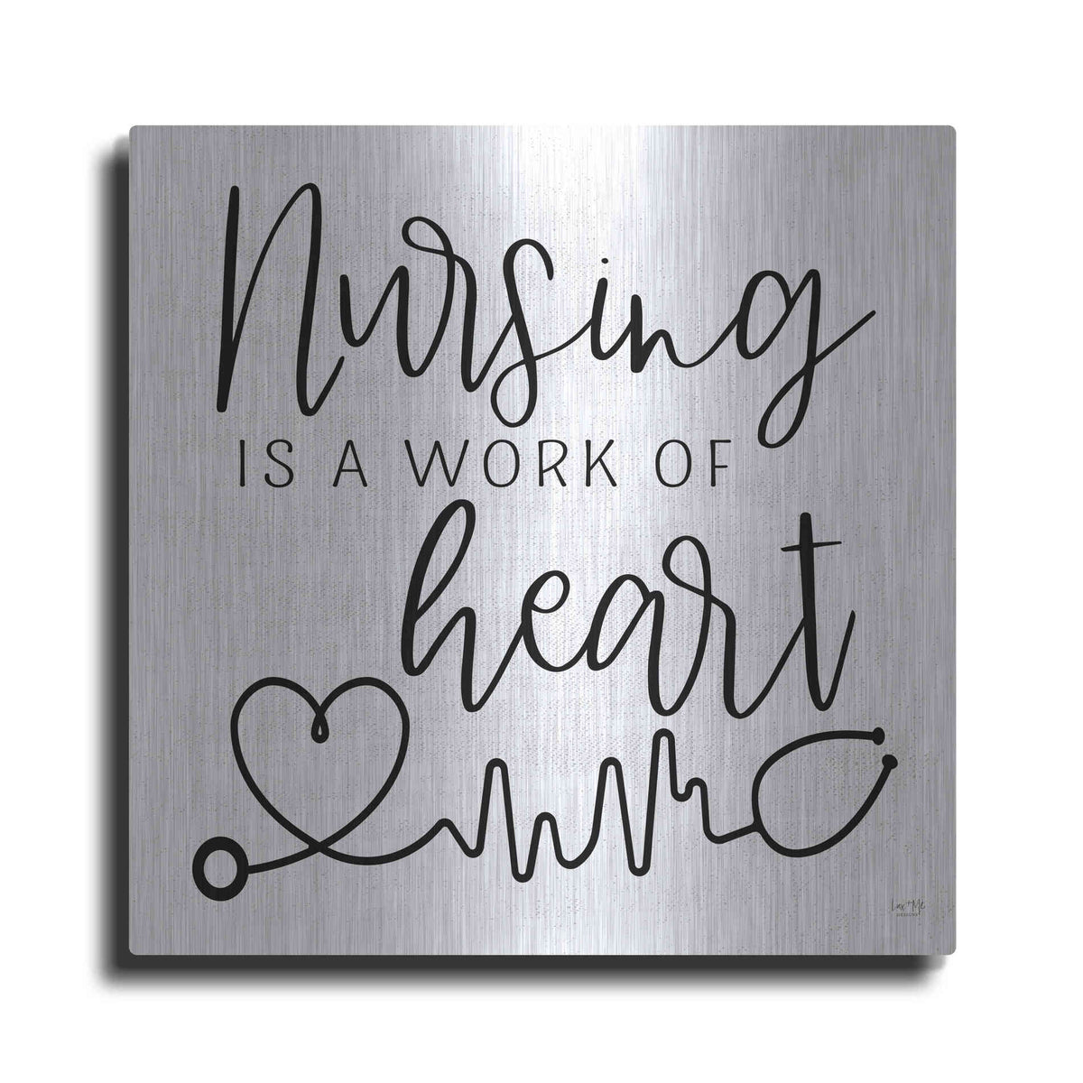 Luxe Metal Art 'Nursing a Work of Heart' by Lux + Me Designs, Metal Wall Art