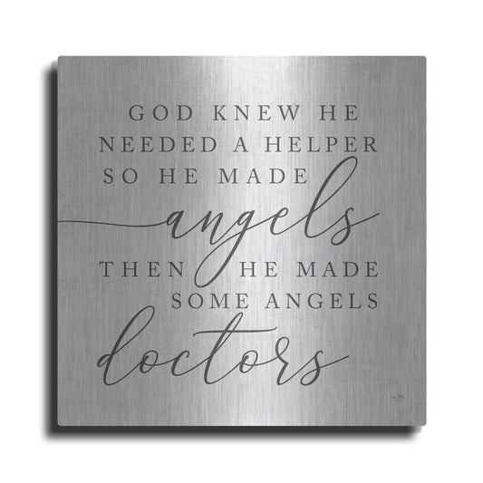 Luxe Metal Art 'God Made Angel Doctors' by Lux + Me Designs, Metal Wall Art