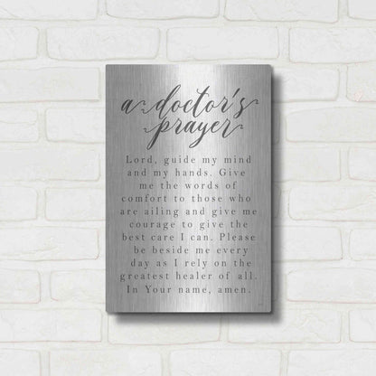 Luxe Metal Art 'A Doctor's Prayer' by Lux + Me Designs, Metal Wall Art,12x16