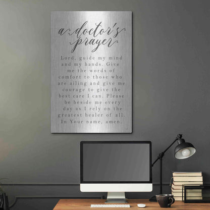 Luxe Metal Art 'A Doctor's Prayer' by Lux + Me Designs, Metal Wall Art,24x36