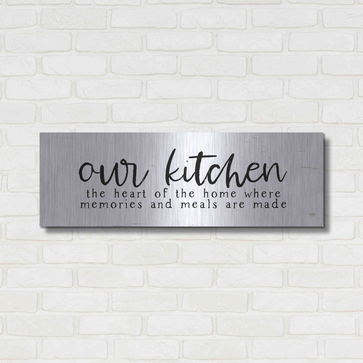 Luxe Metal Art 'Our Kitchen' by Lux + Me Designs, Metal Wall Art,36x12